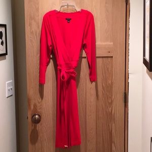 Ann Taylor | Dresses | Holiday Red Ann Taylor Wrap Dress